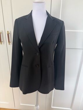 Theory Black Women's Tailored Two-Button Blazer